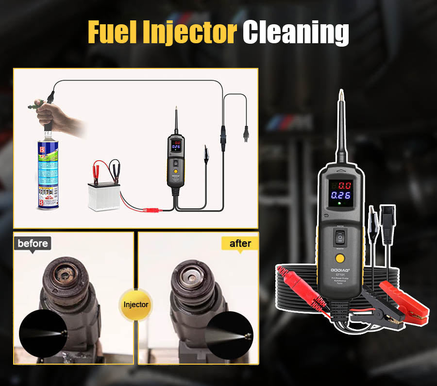 GODIAG GT101 Electric Circuit Tester Vehicles Electrical System Diagnosis/ Fuel Injector Cleaning & Testing/ Current Detection/Relay Testing