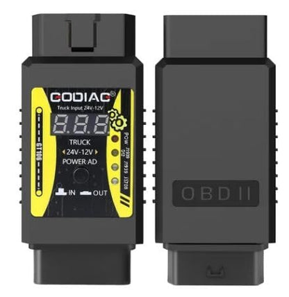 Godiag GT106 Plus 24V to 12V Heavy Duty Truck Adpter for X431 easydiag/ Thinkcar2/Thinkdiag/GOLO/DBScar II Added Fuel Injector Cleaning Testing Relay Testing for Cars Trucks