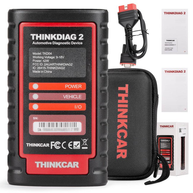 THINKCAR Thinkdiag2 All System Bidirectional Diagnostic Tool with CAN-FD Protocol Auto VIN ECU Coding 15+ Reset Functions One Year Free Update